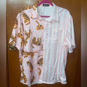 Male printed button down shirt